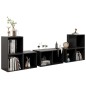 6-tlg. TV-Schrank-Set Grau Holzwerkstoff 6-tlg. TV-Schrank-Set Grau Holzwerkstoff