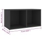 6-tlg. TV-Schrank-Set Grau Holzwerkstoff 6-tlg. TV-Schrank-Set Grau Holzwerkstoff