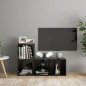 TV-Schränke 2 Stk. Hochglanz-Schwarz 72x35x36,5cm Holzwerkstoff TV-Schränke 2 Stk. Hochglanz-Schwarz 72x35x36,5cm Holzwerkstoff