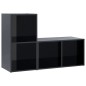 TV-Schränke 2 Stk. Hochglanz-Schwarz 72x35x36,5cm Holzwerkstoff TV-Schränke 2 Stk. Hochglanz-Schwarz 72x35x36,5cm Holzwerkstoff