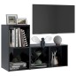 TV-Schränke 2 Stk. Hochglanz-Schwarz 72x35x36,5cm Holzwerkstoff TV-Schränke 2 Stk. Hochglanz-Schwarz 72x35x36,5cm Holzwerkstoff