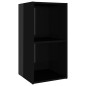 TV-Schränke 2 Stk. Hochglanz-Schwarz 72x35x36,5cm Holzwerkstoff TV-Schränke 2 Stk. Hochglanz-Schwarz 72x35x36,5cm Holzwerkstoff
