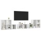 8-tlg. TV-Schrank-Set Hochglanz-Weiß Holzwerkstoff 8-tlg. TV-Schrank-Set Hochglanz-Weiß Holzwerkstoff