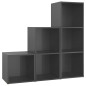 vidaXL 3-tlg. TV-Schrank-Set Hochglanz-Grau Holzwerkstoff vidaXL 3-tlg. TV-Schrank-Set Hochglanz-Grau Holzwerkstoff