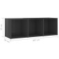 vidaXL 3-tlg. TV-Schrank-Set Hochglanz-Grau Holzwerkstoff vidaXL 3-tlg. TV-Schrank-Set Hochglanz-Grau Holzwerkstoff