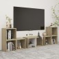 vidaXL 6-tlg. TV-Schrank-Set Weiß Sonoma-Eiche Holzwerkstoff vidaXL 6-tlg. TV-Schrank-Set Weiß Sonoma-Eiche Holzwerkstoff