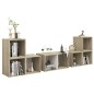 vidaXL 6-tlg. TV-Schrank-Set Weiß Sonoma-Eiche Holzwerkstoff vidaXL 6-tlg. TV-Schrank-Set Weiß Sonoma-Eiche Holzwerkstoff