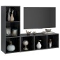 TV-Schränke 2 Stk. Hochglanz-Grau 107x35x37 cm Holzwerkstoff TV-Schränke 2 Stk. Hochglanz-Grau 107x35x37 cm Holzwerkstoff