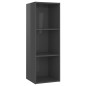 TV-Schränke 2 Stk. Hochglanz-Grau 107x35x37 cm Holzwerkstoff TV-Schränke 2 Stk. Hochglanz-Grau 107x35x37 cm Holzwerkstoff