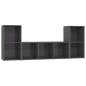 vidaXL 3-tlg. TV-Schrank-Set Hochglanz-Grau Holzwerkstoff vidaXL 3-tlg. TV-Schrank-Set Hochglanz-Grau Holzwerkstoff