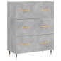 Highboard Betongrau 69,5x34x180 cm Holzwerkstoff Highboard Betongrau 69,5x34x180 cm Holzwerkstoff