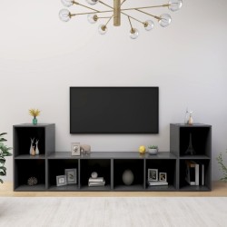 TV-Schränke 4 Stk. Grau 72x35x36,5 cm Holzwerkstoff