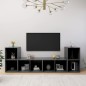 TV-Schränke 4 Stk. Grau 72x35x36,5 cm Holzwerkstoff TV-Schränke 4 Stk. Grau 72x35x36,5 cm Holzwerkstoff