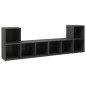 TV-Schränke 4 Stk. Grau 72x35x36,5 cm Holzwerkstoff TV-Schränke 4 Stk. Grau 72x35x36,5 cm Holzwerkstoff