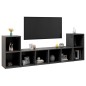 TV-Schränke 4 Stk. Grau 72x35x36,5 cm Holzwerkstoff TV-Schränke 4 Stk. Grau 72x35x36,5 cm Holzwerkstoff