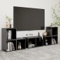 6-tlg. TV-Schrank-Set Hochglanz-Grau Holzwerkstoff 6-tlg. TV-Schrank-Set Hochglanz-Grau Holzwerkstoff