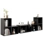 6-tlg. TV-Schrank-Set Hochglanz-Grau Holzwerkstoff 6-tlg. TV-Schrank-Set Hochglanz-Grau Holzwerkstoff