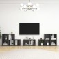 8-tlg. TV-Schrank-Set Grau Holzwerkstoff 8-tlg. TV-Schrank-Set Grau Holzwerkstoff