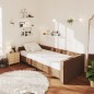 Tagesbett mit Matratze USB Braun Stoff 90x200 cm Tagesbett mit Matratze USB Braun Stoff 90x200 cm