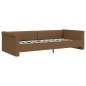 Tagesbett mit Matratze USB Braun Stoff 90x200 cm Tagesbett mit Matratze USB Braun Stoff 90x200 cm