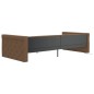Tagesbett mit Matratze USB Braun Stoff 90x200 cm Tagesbett mit Matratze USB Braun Stoff 90x200 cm