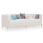 Tagesbett mit Matratze USB Creme Stoff 90x200 cm Tagesbett mit Matratze USB Creme Stoff 90x200 cm