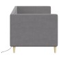 Tagesbett mit Matratze USB Hellgrau Stoff 90x200 cm Tagesbett mit Matratze USB Hellgrau Stoff 90x200 cm