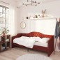 Tagesbett mit Matratze USB Weinrot Stoff 90x200 cm Tagesbett mit Matratze USB Weinrot Stoff 90x200 cm
