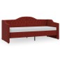 Tagesbett mit Matratze USB Weinrot Stoff 90x200 cm Tagesbett mit Matratze USB Weinrot Stoff 90x200 cm