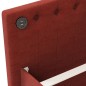 Tagesbett mit Matratze USB Weinrot Stoff 90x200 cm Tagesbett mit Matratze USB Weinrot Stoff 90x200 cm