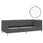 Tagesbett mit Matratze USB Dunkelgrau Stoff 90x200 cm Tagesbett mit Matratze USB Dunkelgrau Stoff 90x200 cm
