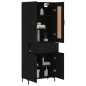 Highboard Schwarz 69,5x34x180 cm Holzwerkstoff Highboard Schwarz 69,5x34x180 cm Holzwerkstoff