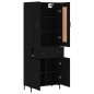 Highboard Schwarz 69,5x34x180 cm Holzwerkstoff Highboard Schwarz 69,5x34x180 cm Holzwerkstoff