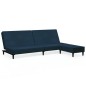 Schlafsofa 2-Sitzer mit Fußhocker Blau Samt Schlafsofa 2-Sitzer mit Fußhocker Blau Samt