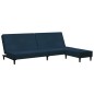 Schlafsofa 2-Sitzer mit Fußhocker Blau Samt Schlafsofa 2-Sitzer mit Fußhocker Blau Samt