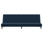 Schlafsofa 2-Sitzer mit Fußhocker Blau Samt Schlafsofa 2-Sitzer mit Fußhocker Blau Samt