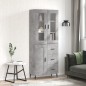 vidaXL Highboard Betongrau 69,5x34x180 cm Holzwerkstoff vidaXL Highboard Betongrau 69,5x34x180 cm Holzwerkstoff