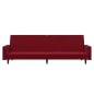Schlafsofa 2-Sitzer mit Fußhocker Weinrot Samt Schlafsofa 2-Sitzer mit Fußhocker Weinrot Samt