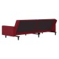 Schlafsofa 2-Sitzer mit Fußhocker Weinrot Samt Schlafsofa 2-Sitzer mit Fußhocker Weinrot Samt