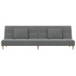 Schlafsofa 2-Sitzer mit 2 Kissen & Hocker Dunkelgrau Stoff Schlafsofa 2-Sitzer mit 2 Kissen & Hocker Dunkelgrau Stoff