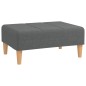 Schlafsofa 2-Sitzer mit 2 Kissen & Hocker Dunkelgrau Stoff Schlafsofa 2-Sitzer mit 2 Kissen & Hocker Dunkelgrau Stoff