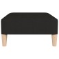 Schlafsofa 2-Sitzer mit Fußhocker Schwarz Stoff Schlafsofa 2-Sitzer mit Fußhocker Schwarz Stoff