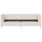 Tagesbett mit Matratze USB Creme Stoff 90x200 cm Tagesbett mit Matratze USB Creme Stoff 90x200 cm