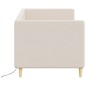 Tagesbett mit Matratze USB Creme Stoff 90x200 cm Tagesbett mit Matratze USB Creme Stoff 90x200 cm