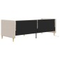 Tagesbett mit Matratze USB Creme Stoff 90x200 cm Tagesbett mit Matratze USB Creme Stoff 90x200 cm