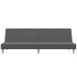 Schlafsofa 2-Sitzer mit Fußhocker Hellgrau Stoff Schlafsofa 2-Sitzer mit Fußhocker Hellgrau Stoff