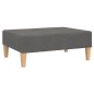 Schlafsofa 2-Sitzer mit Fußhocker Hellgrau Stoff Schlafsofa 2-Sitzer mit Fußhocker Hellgrau Stoff