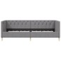 Tagesbett mit Matratze USB Hellgrau Stoff 90x200 cm Tagesbett mit Matratze USB Hellgrau Stoff 90x200 cm