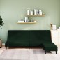 Schlafsofa 2-Sitzer mit Fußhocker Dunkelgrün Samt Schlafsofa 2-Sitzer mit Fußhocker Dunkelgrün Samt