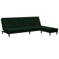 Schlafsofa 2-Sitzer mit Fußhocker Dunkelgrün Samt Schlafsofa 2-Sitzer mit Fußhocker Dunkelgrün Samt